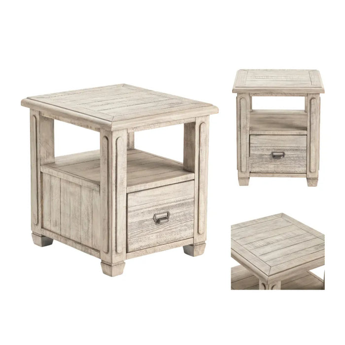 Pembroke Plantation 1-Drawer Wood End Table Crestview Collection