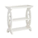 Seahorse White Wood Shelf Console Table Crestview Collection