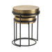 Hudson Textured Brass Nesting Accent Table Set Crestview Collection