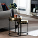 Hudson Textured Brass Nesting Accent Table Set Crestview Collection