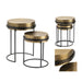 Hudson Textured Brass Nesting Accent Table Set Crestview Collection