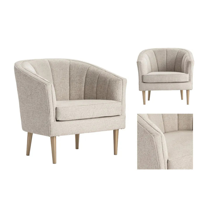 Sutton Modern Fabric Upholstered Accent Armchair Crestview Collection