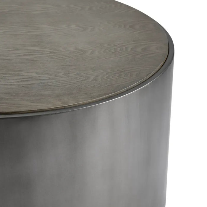 Trenton Round Gunmetal Coffee Table Crestview Collection