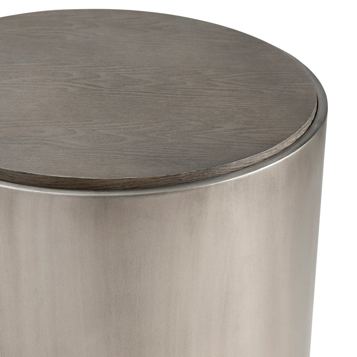 Trenton Round Metal Drum End Table Crestview Collection