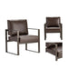 Rutledge Leather Rustic Accent Armchair Crestview Collection