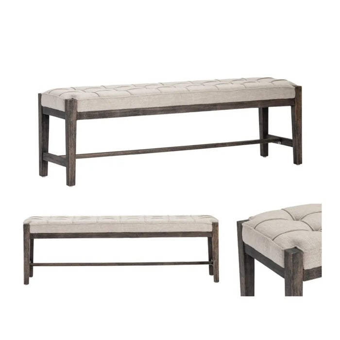 Dixon Modern Rectangle Fabric Bench Ottoman Crestview Collection