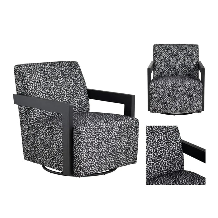 Serengetti Swivel Modern Fabric Accent Armchair Crestview Collection