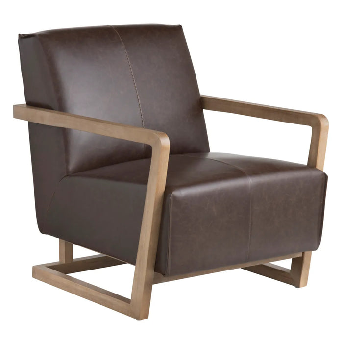 Lawson Modern Leather Accent Armchair Crestview Collection