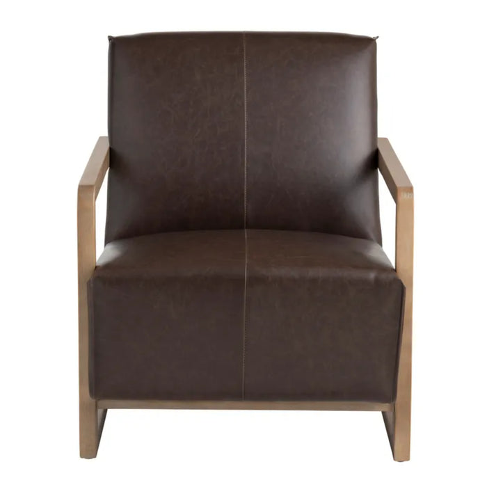 Lawson Modern Leather Accent Armchair Crestview Collection