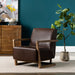 Lawson Modern Leather Accent Armchair Crestview Collection