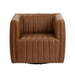 Huxley Swivel Modern Leather Accent Armchair Crestview Collection