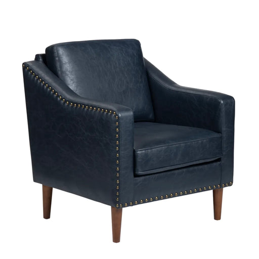 Rothwell Mid Century Leather Accent Armchair Crestview Collection