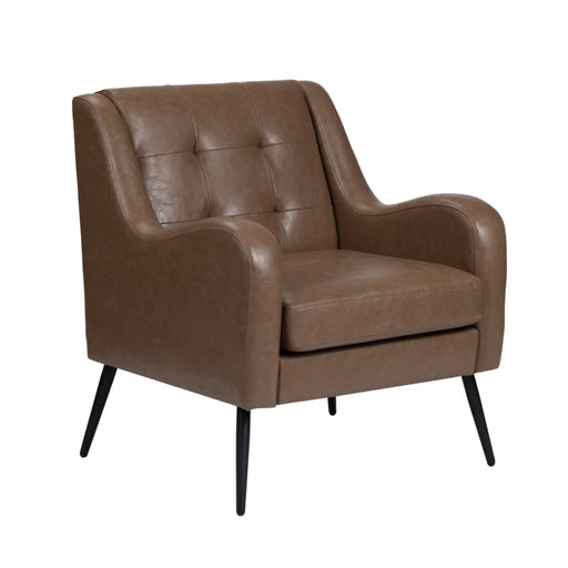 Williams Traditional Leather Accent Armchair Crestview Collection