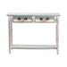 Nantucket Wood 2-Drawer Vintage Console Table Crestview Collection