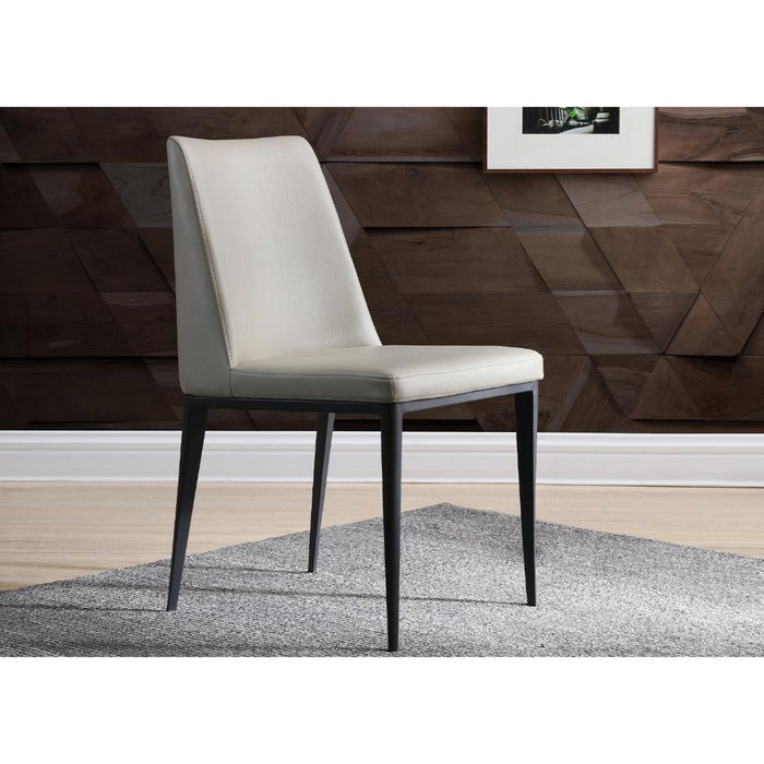 Whiteline Modern Carrie Grey Dining Side Chair