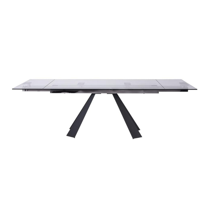 Whiteline Modern Chicago Extendable Dining Table Glass