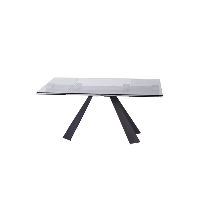 Whiteline Modern Chicago Extendable Dining Table Glass