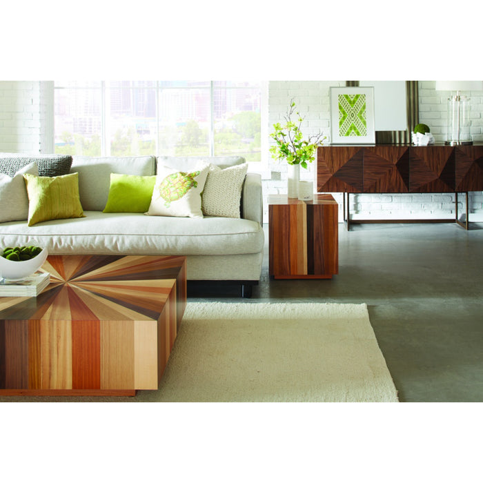 Urbia Modern Sun Wood Coffee End Table and Buffet Living Room Set