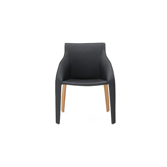 Whiteline Modern Emory Black Dining Armchair