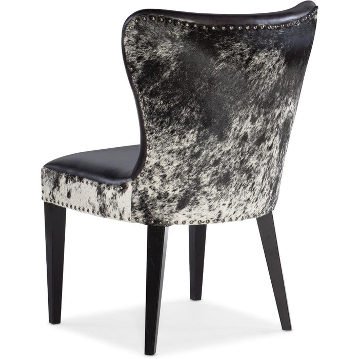 Hooker Furniture Legendary Dining Accent Chair Leather, Salt & Pepper HOH