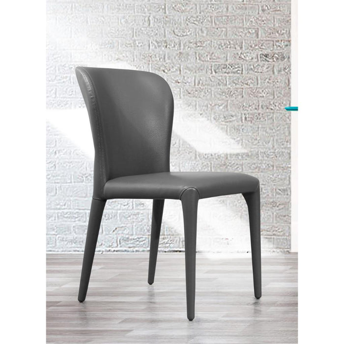 Whiteline Modern Hazel Grey Dining Side Chair (set of 2)