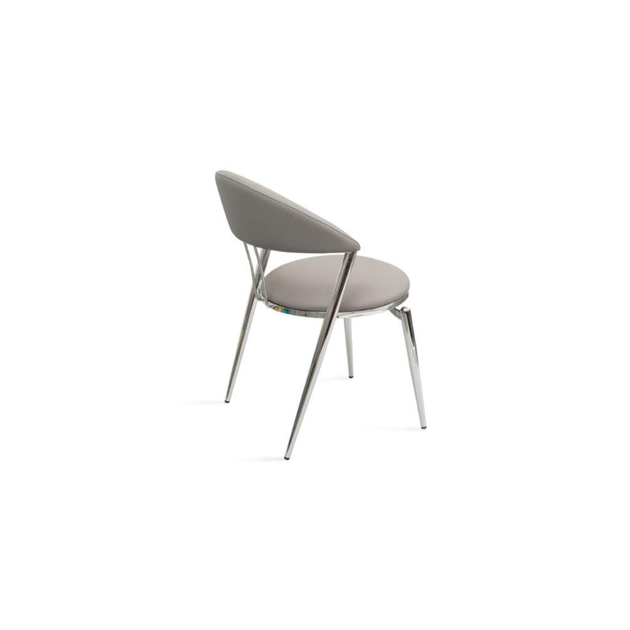Whiteline Modern Geneva Grey Dining Side Chair (set of 2)