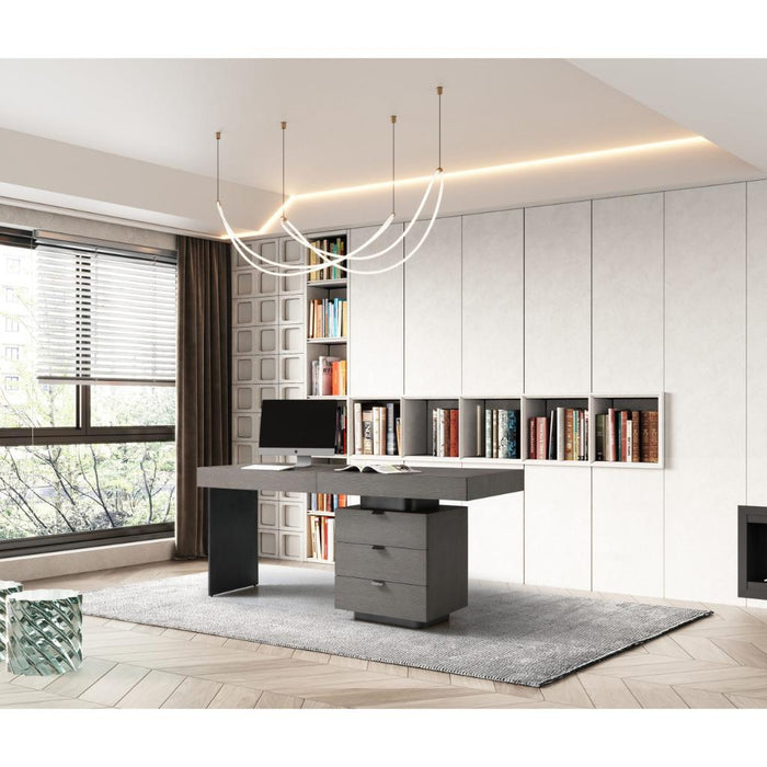 Whiteline Modern Alma Grey Office Desk