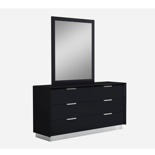 Whiteline Modern Navi High Glass White Double Dresser