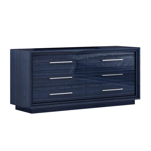 Whiteline Modern Alexander Blue High Gloss Dresser 