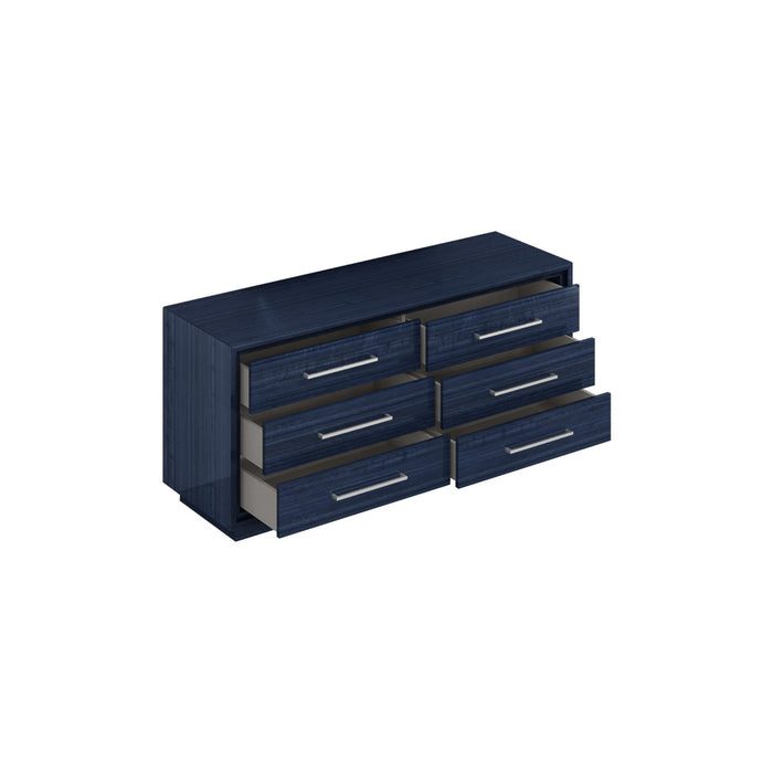 Whiteline Modern Alexander Blue High Gloss Dresser 