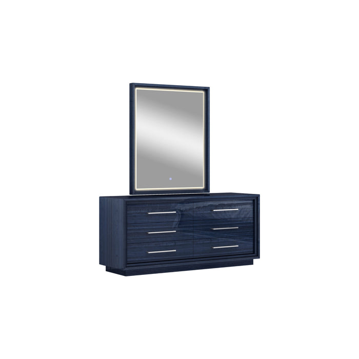 Whiteline Modern Alexander Blue High Gloss Dresser