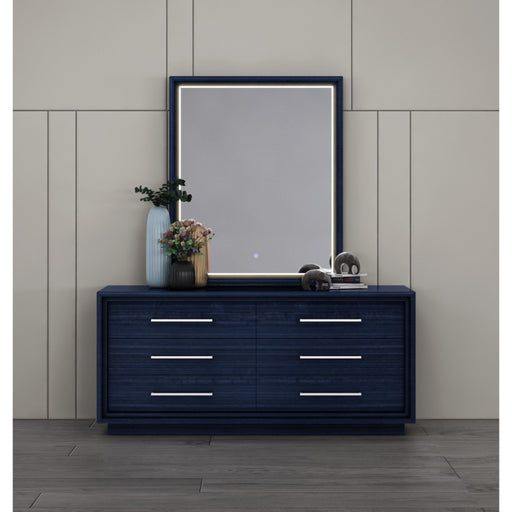 Whiteline Modern Alexander Blue High Gloss Dresser 