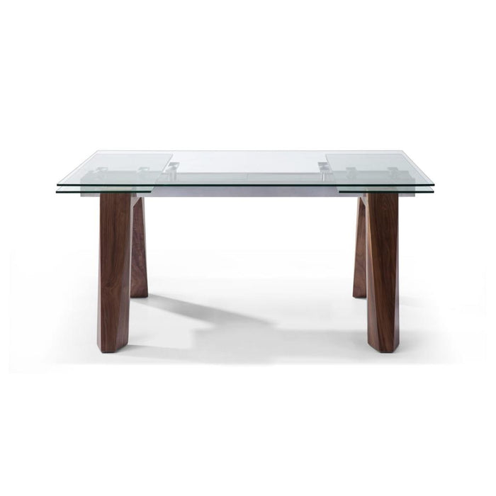 Whiteline Modern Valencia Extendable Glass Dining Table