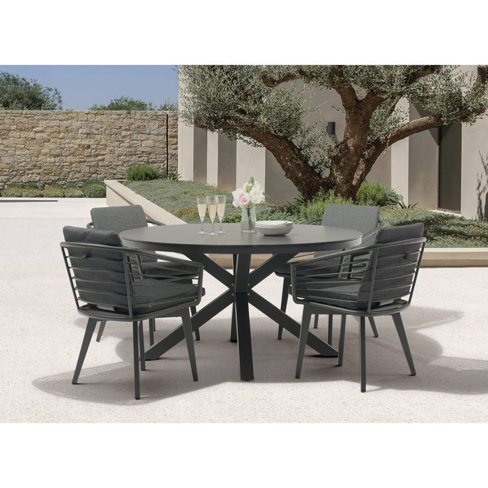 Whiteline Modern Kassey Round Outdoor Dining Table