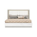 Whiteline Modern Daisy White Queen Size Bed w/ LED Light 