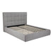 Whiteline Modern Dexter Grey Tufted Fabric Queen Size Bed 