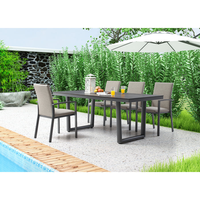 Whiteline Modern Doris Outdoor Dining Armchair (set of 4)