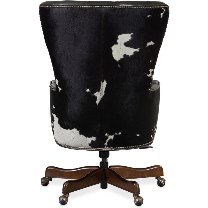 Hooker Furniture Home Office Katherine Executive Swivel Tilt Chair w/ Black & White HOH