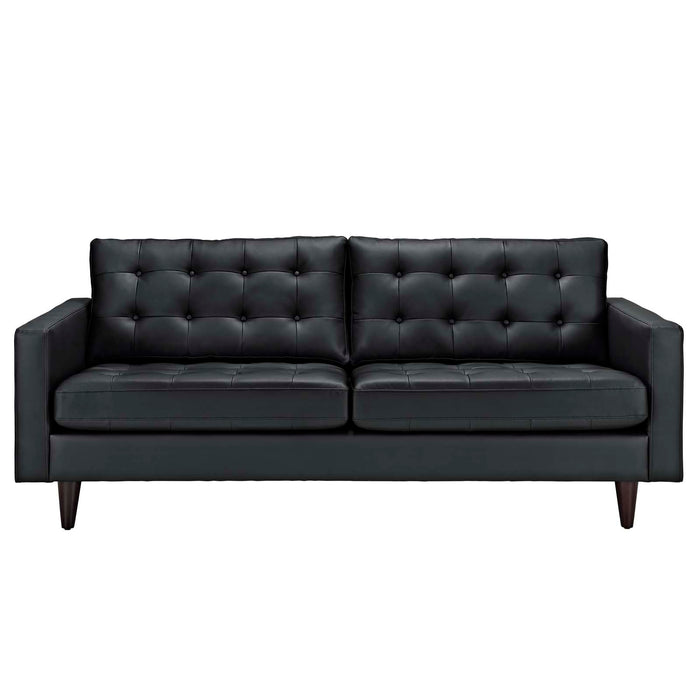 Modway Empress Bonded Mid-Century Modern Leather Sofa