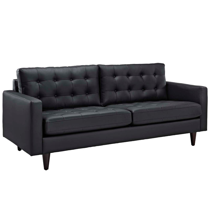 Modway Empress Bonded Mid-Century Modern Leather Sofa