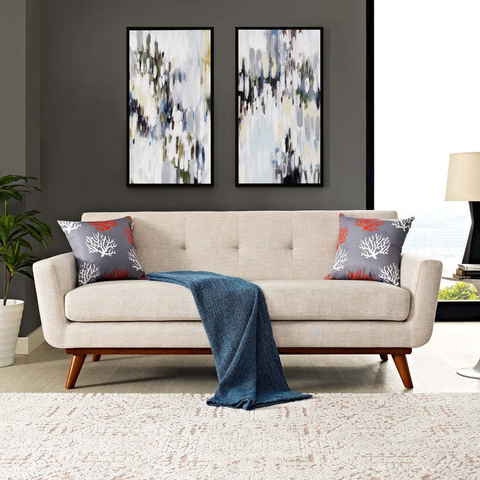 Modway Engage Upholstered Modern Fabric Loveseat