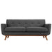 Modway Engage Upholstered Modern Fabric Loveseat