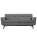 Modway Engage Upholstered Modern Fabric Loveseat