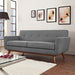 Modway Engage Upholstered Modern Fabric Loveseat