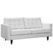 Modway Empress Bonded Leather Modern Loveseat 