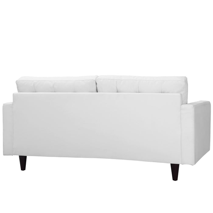 Modway Empress Bonded Leather Modern Loveseat 