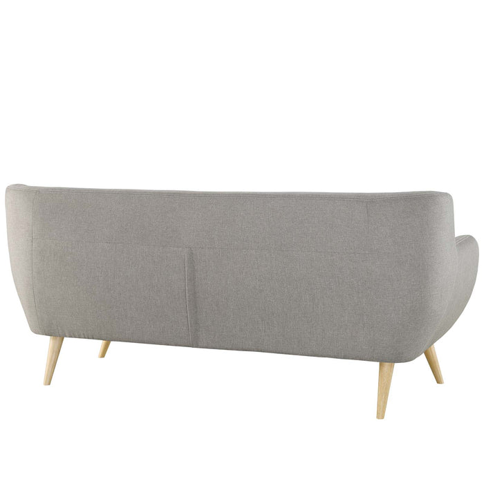 Modway Remark Upholstered Mid-Century Modern Fabric Loveseat