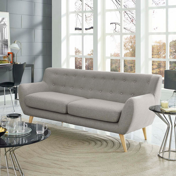 Modway Remark Upholstered Mid-Century Modern Fabric Loveseat