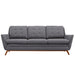 Modway Beguile Upholstered Mid-Century Fabric Sofa