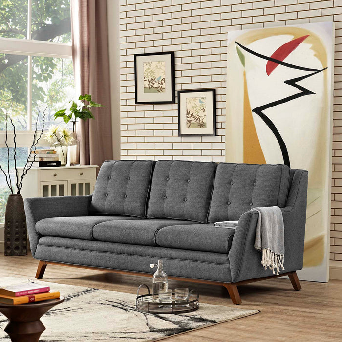 Modway Beguile Upholstered Mid-Century Fabric Sofa